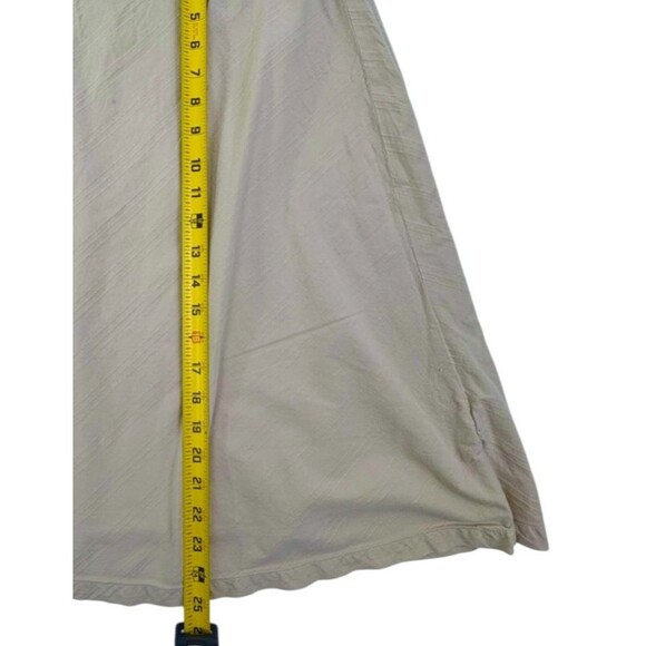 VTG Field Gear Skirt Embroidered Sequin Flowers Textured Cotton Khaki 16 READ - Picture 9 of 12